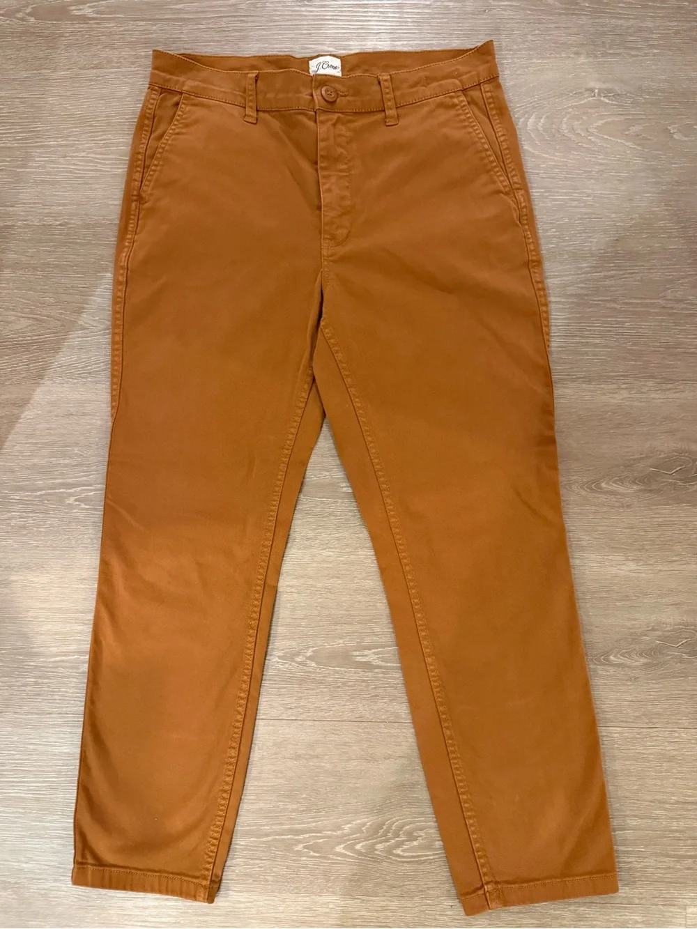 J.Crew Vintage Slim Straight Chino Pants Golden Hickory Size 27 Stretch